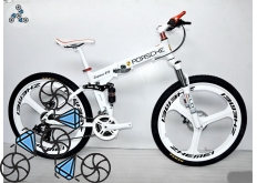 Велосипед S5 Porsche White\III складной на литых дисках